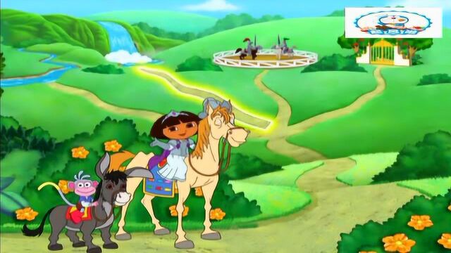 爱探险的朵拉第六季朵拉和布茨通过风车准备前往高尚森林