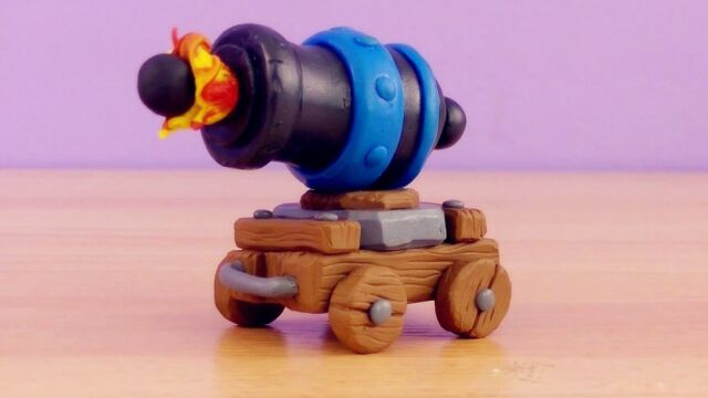 diy创意手工制作游戏皇室战争中的大炮车道具