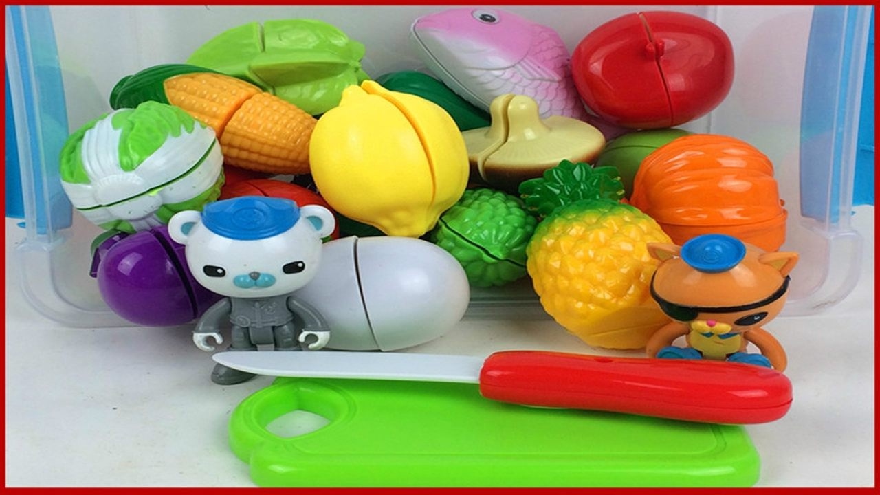 海底小纵队成员比赛切水果水果切切乐玩具过家家