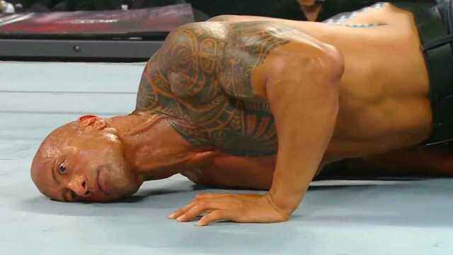 巨石强森暴揍400斤大秀哥,又被3个壮汉打的满地找牙!