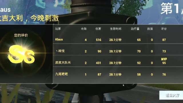 绝地求生刺激战场第一名轻轻松松简简单单