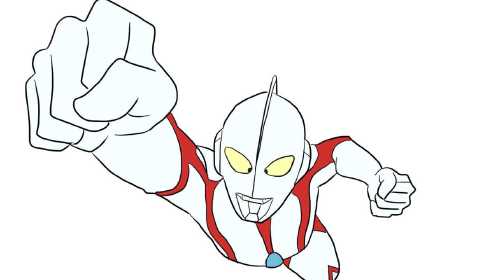 师气登场的初代奥特曼儿童卡通简笔画