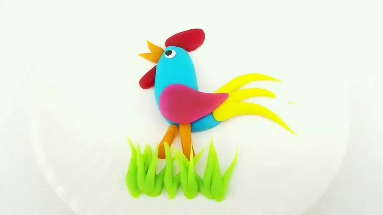 大公鸡 面塑视频 捏面人视频 橡皮泥视频