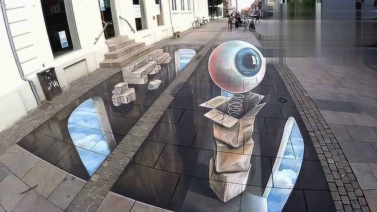 3d街头艺术,这样的马路谁敢过