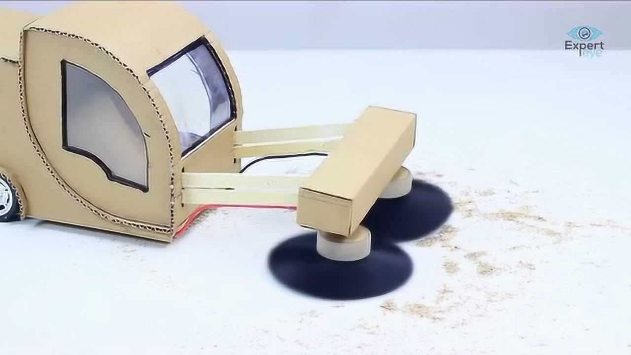 创意手工纸板diy-迷你扫地机器人