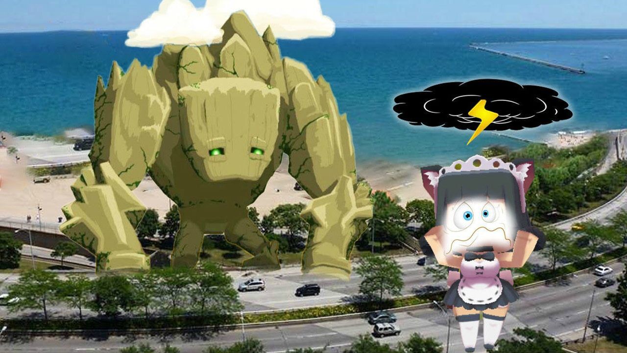 迷你世界测试服召唤远古石巨人汤米被吓个半死