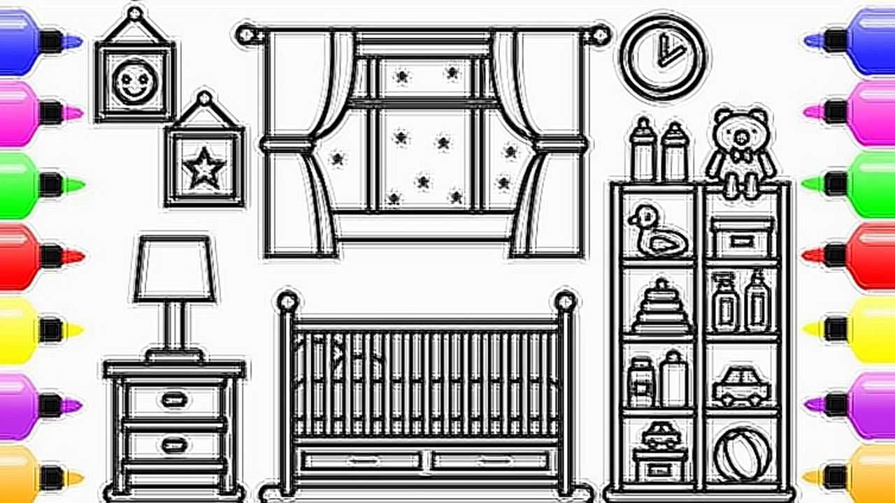 趣味简笔画:画漂亮婴儿房玩玩