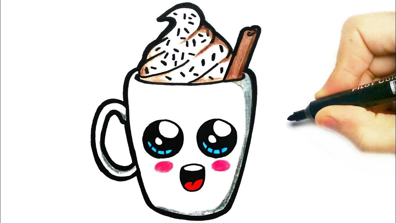 儿童涂色画:可爱小杯子