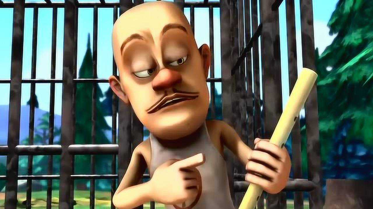 熊出没光头强看到电视广告上说的超级迷彩布很厉害