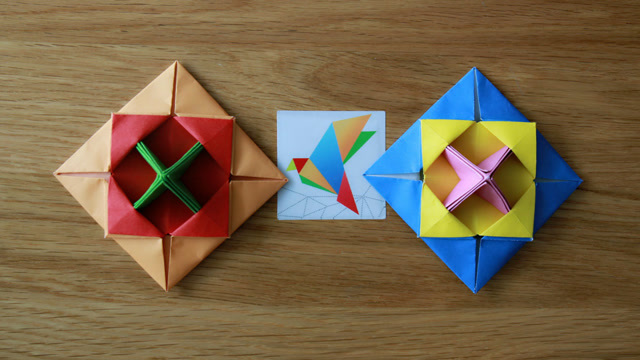折纸变形陀螺图片
