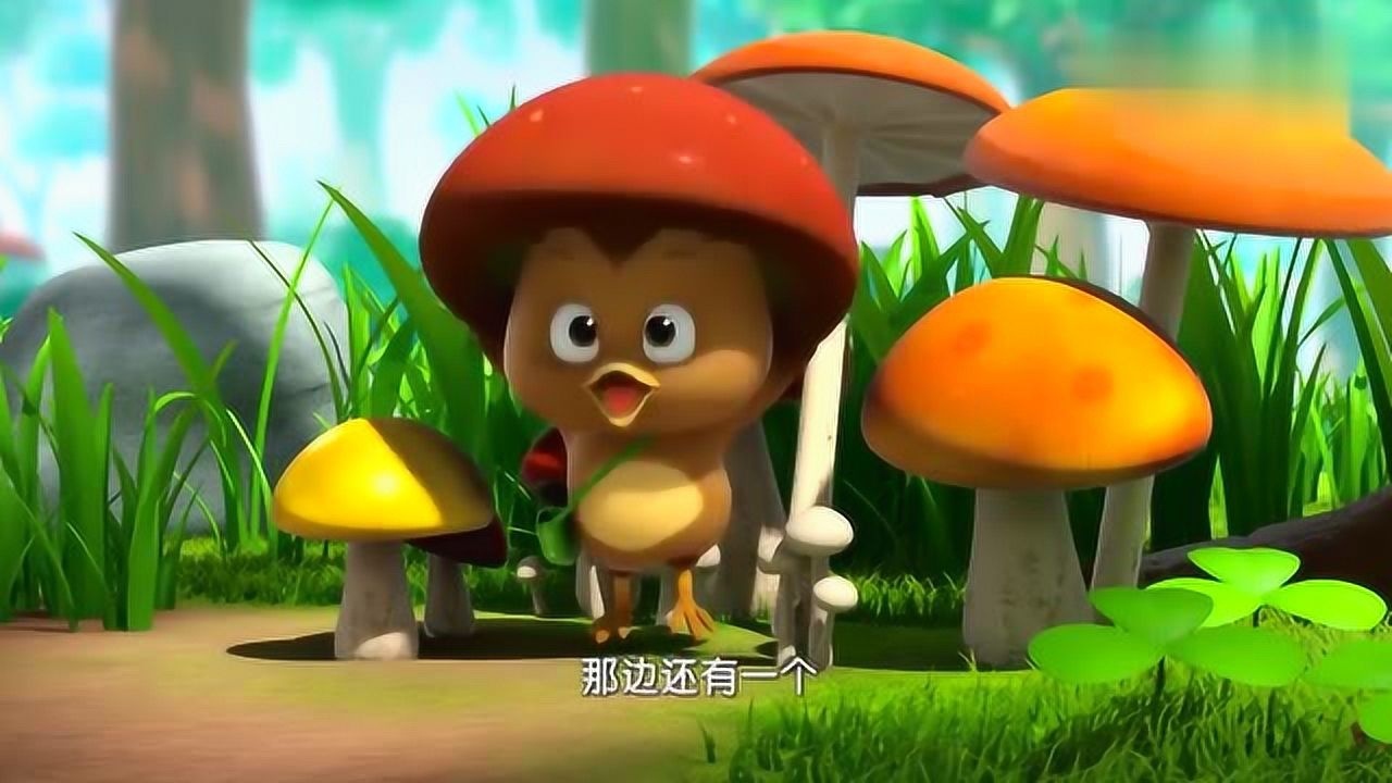 萌鸡小队麦奇捉迷藏时发现一只可爱的竹节虫