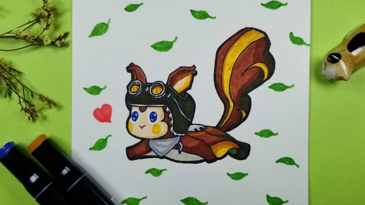 今天不画迷你世界的皮肤画里面的坐骑它是小飞鼠