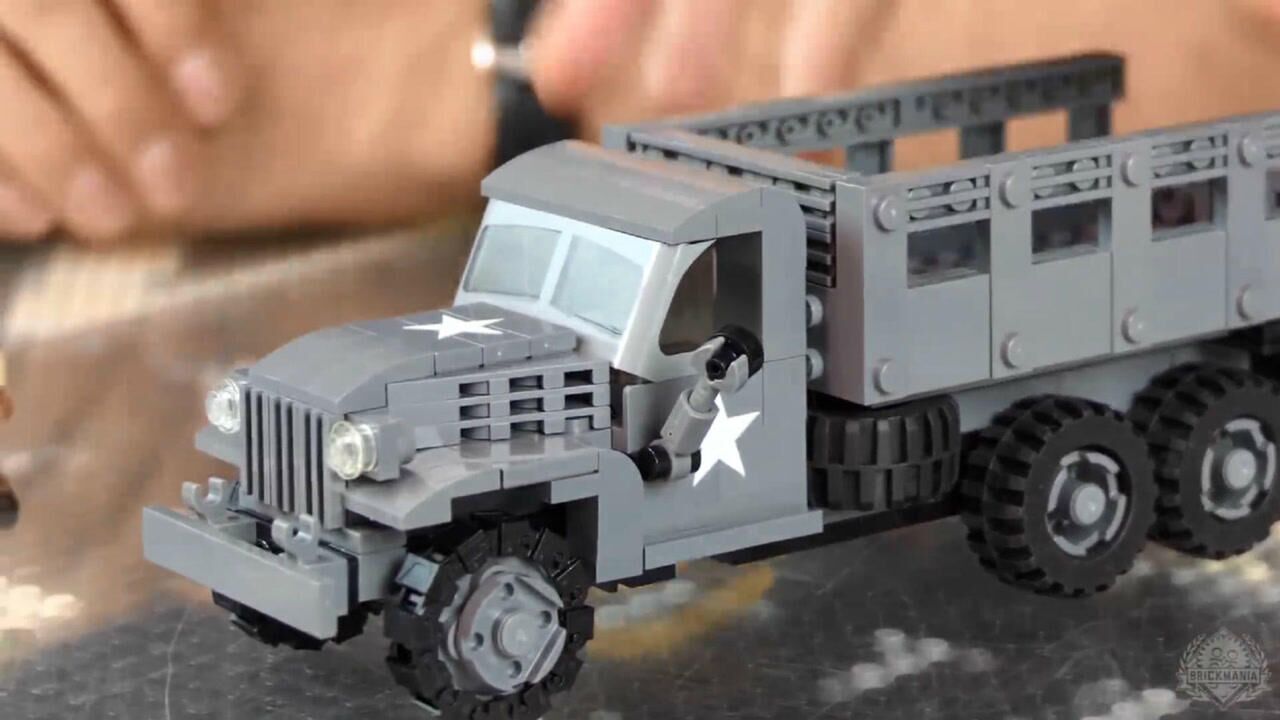 brickmania积木gmccckw2二战美军通用十轮大卡车展示介绍