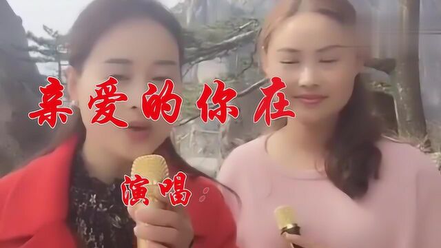 徽州黄梅和同学在黄山迎客松旁一曲《亲爱的你在哪里》太好听了!