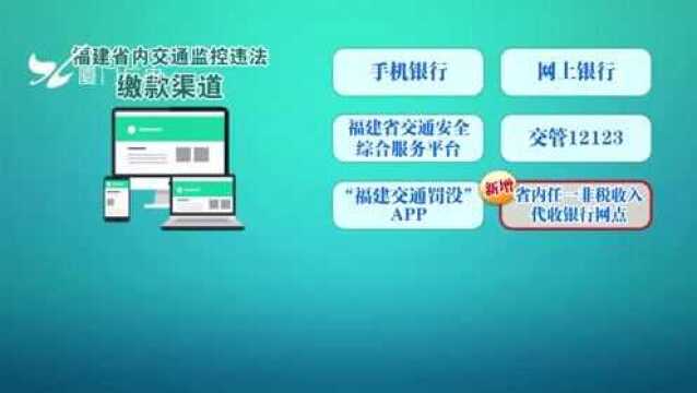 福建省内交通监控违法可实现异地缴款