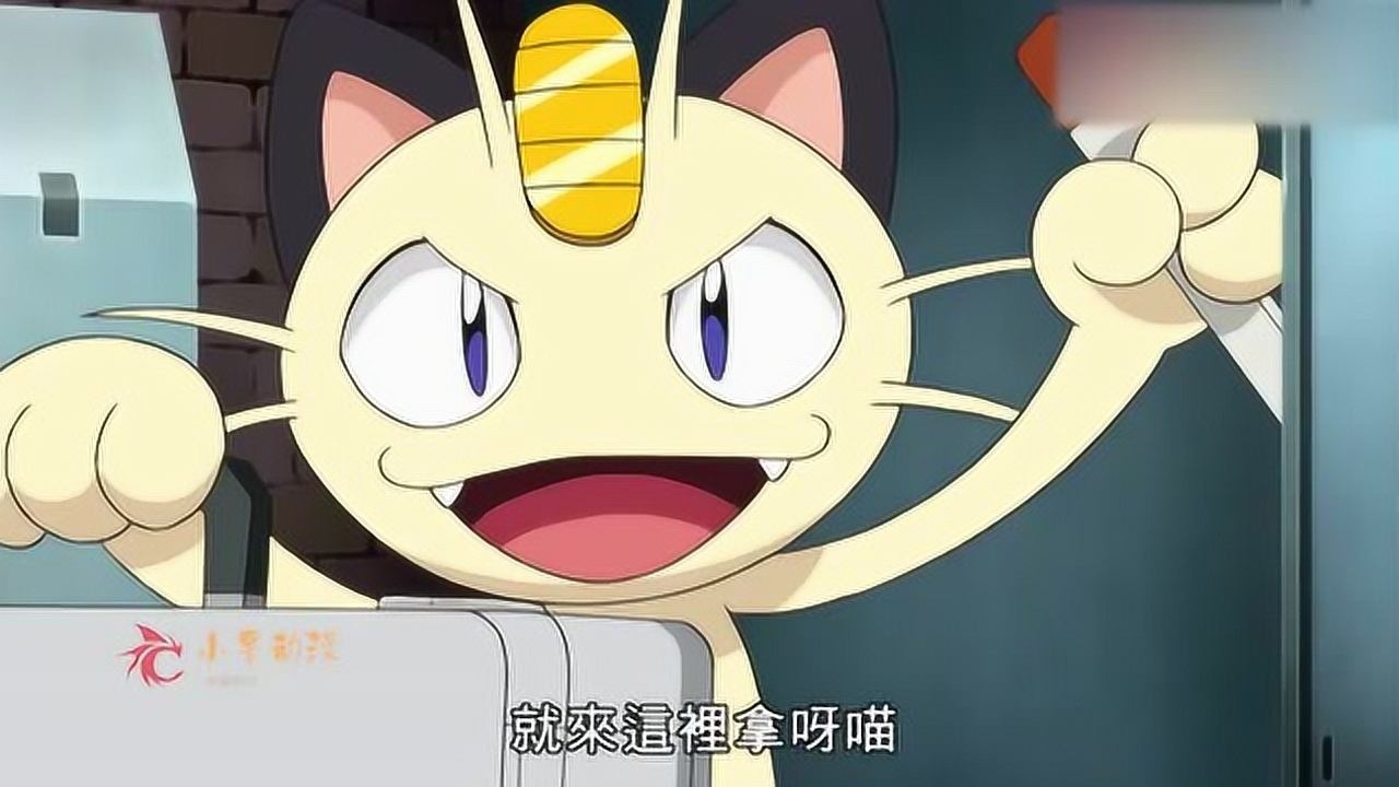 神奇宝贝:皮卡丘vs火箭队的喵喵,喵喵手拿皮卡丘的神奇宝贝球!