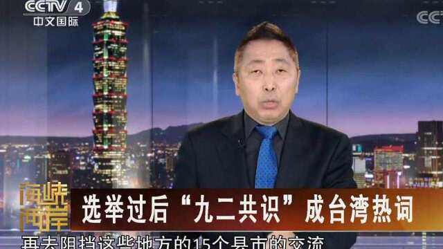 选举过后“九二共识”成台湾热词