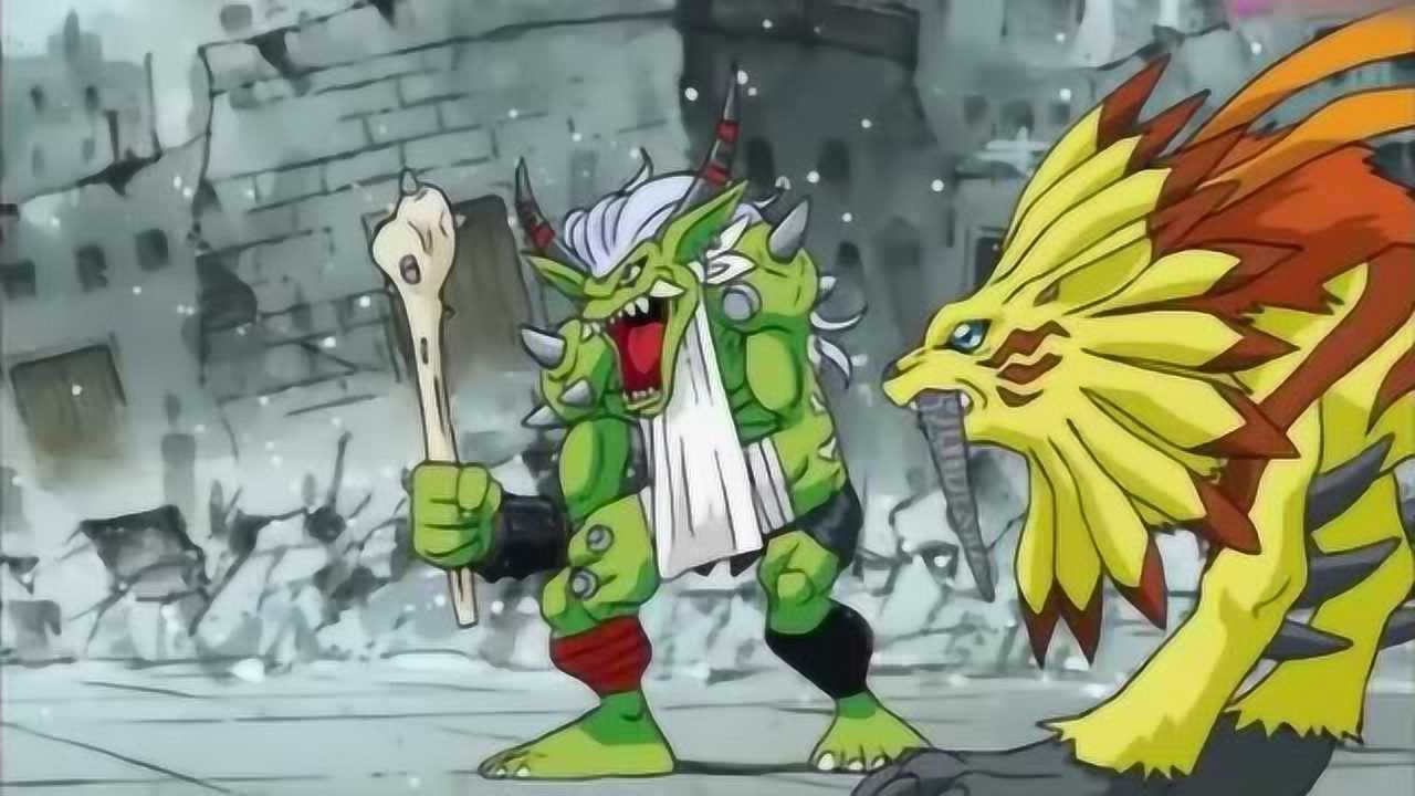 数码宝贝:海狮兽超进化,真的是太厉害了,一击干掉暗黑悟空兽!