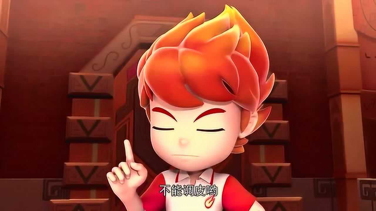 激战奇轮-小萨被身后的狗头怪兽吓得大喊救命