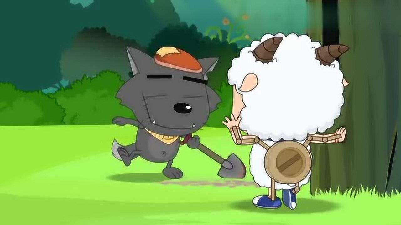 灰太狼要利用喜羊羊捉小羊没想到自己掉入自己挖的陷阱