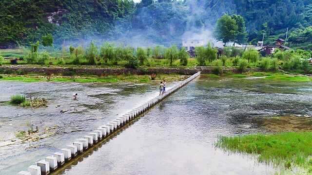 航拍贵州遵义凤冈新建长碛古寨,这就是贵州都新农村,两个字:很美