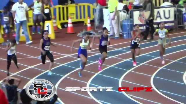 Payton Payne在十岁时60米跑7.86秒