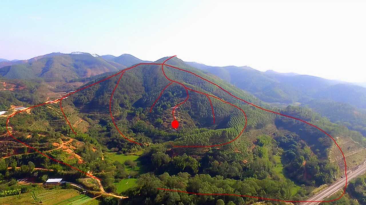 古海带你去看广东信宜水口著名的陆氏风水宝地飞凤落山