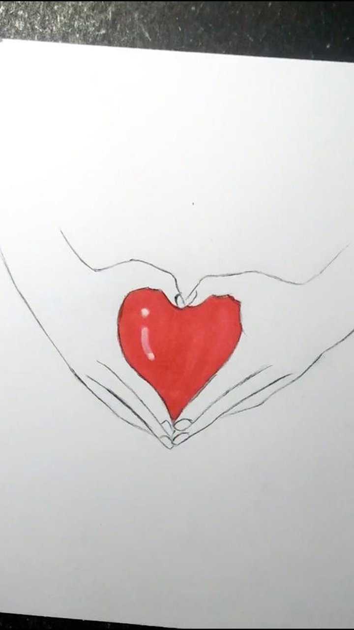 教你画手势爱心