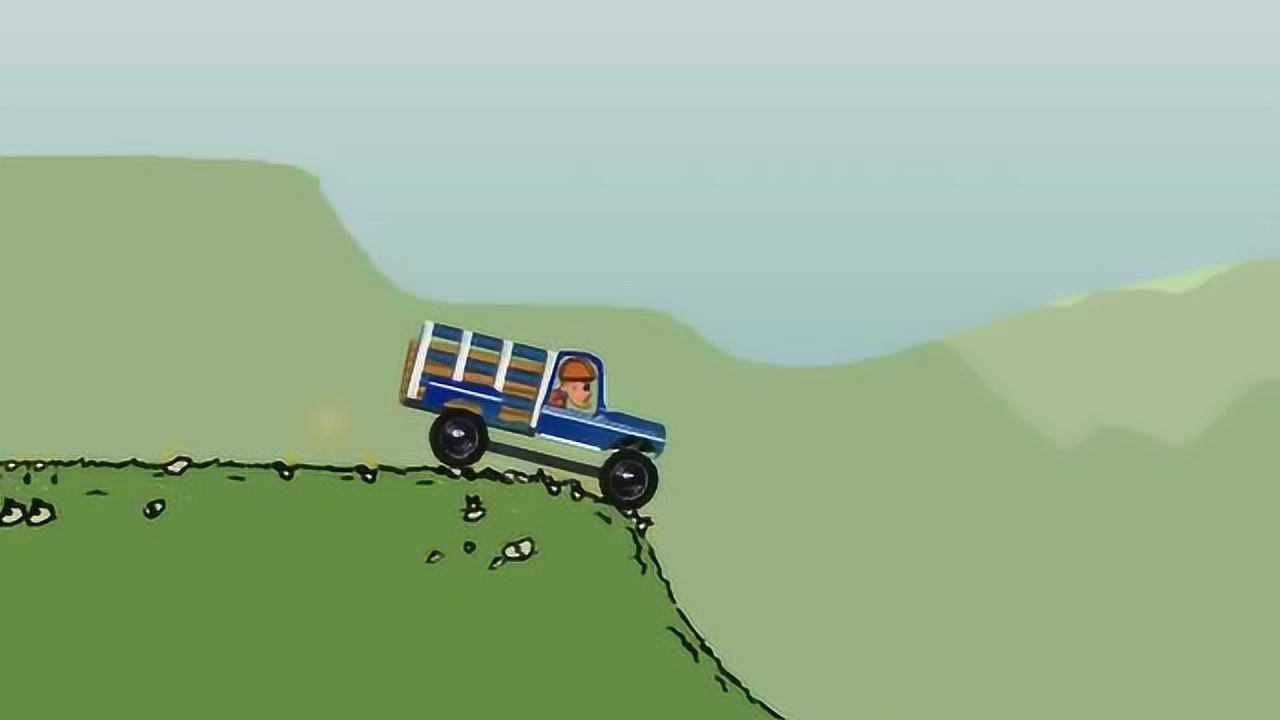 光头强拉货运送木头起伏路面木头不翼而飞游戏