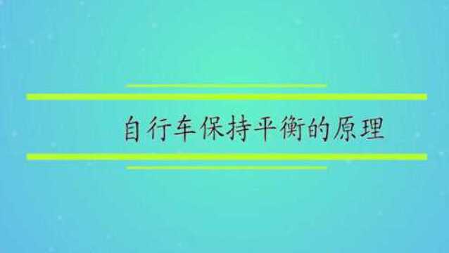 自行车保持平衡的原理