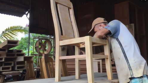 实木椅子制造过程，一张椅子卖上百块，你觉得贵吗？