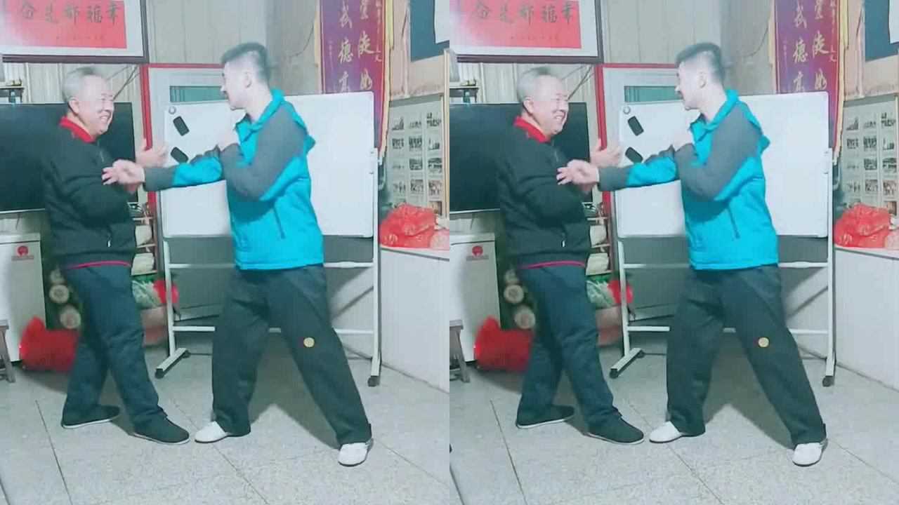 名家李俊义讲解八极拳实战技法之穿袖注意穿袖不要在肘关节以下