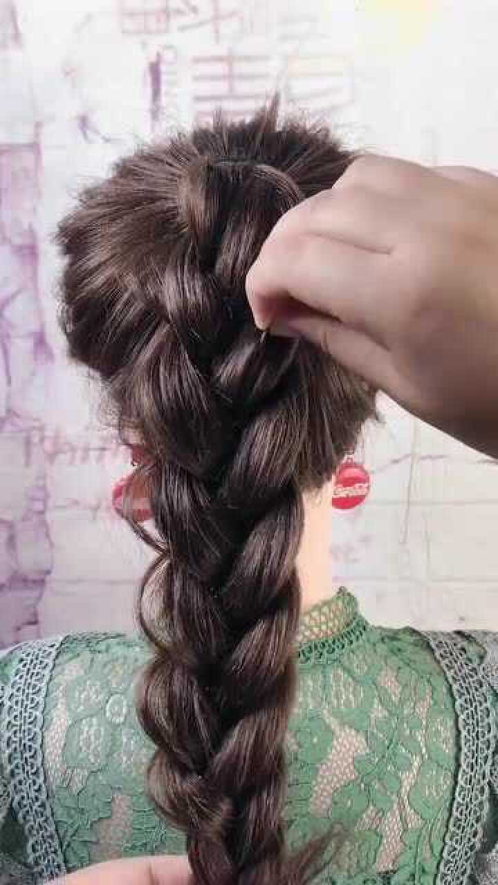 四股辫这样编超级洋气快来学学吧谁扎谁好看