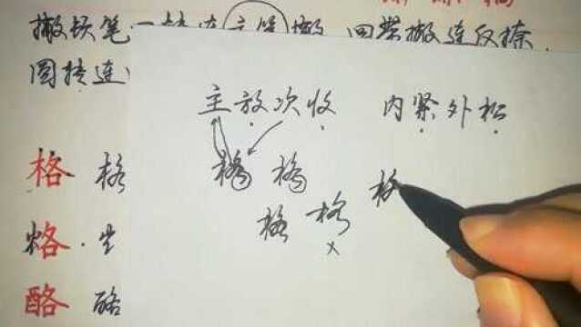 8个字秘诀,快速把字写潇洒,行书、行草字体,例字讲解、示范