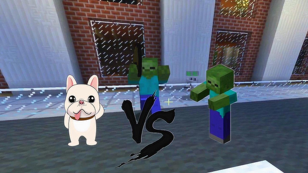 我的世界考试带着小狗打僵尸4个煤炭换2桶水