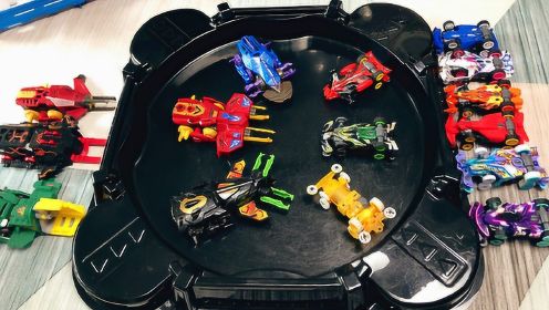 亲子玩具之四驱车和炫斗战轮竞技场比赛