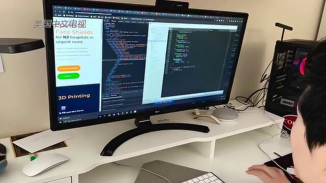 美国新泽西州华裔中学生自制3D打印机做面罩捐医院
