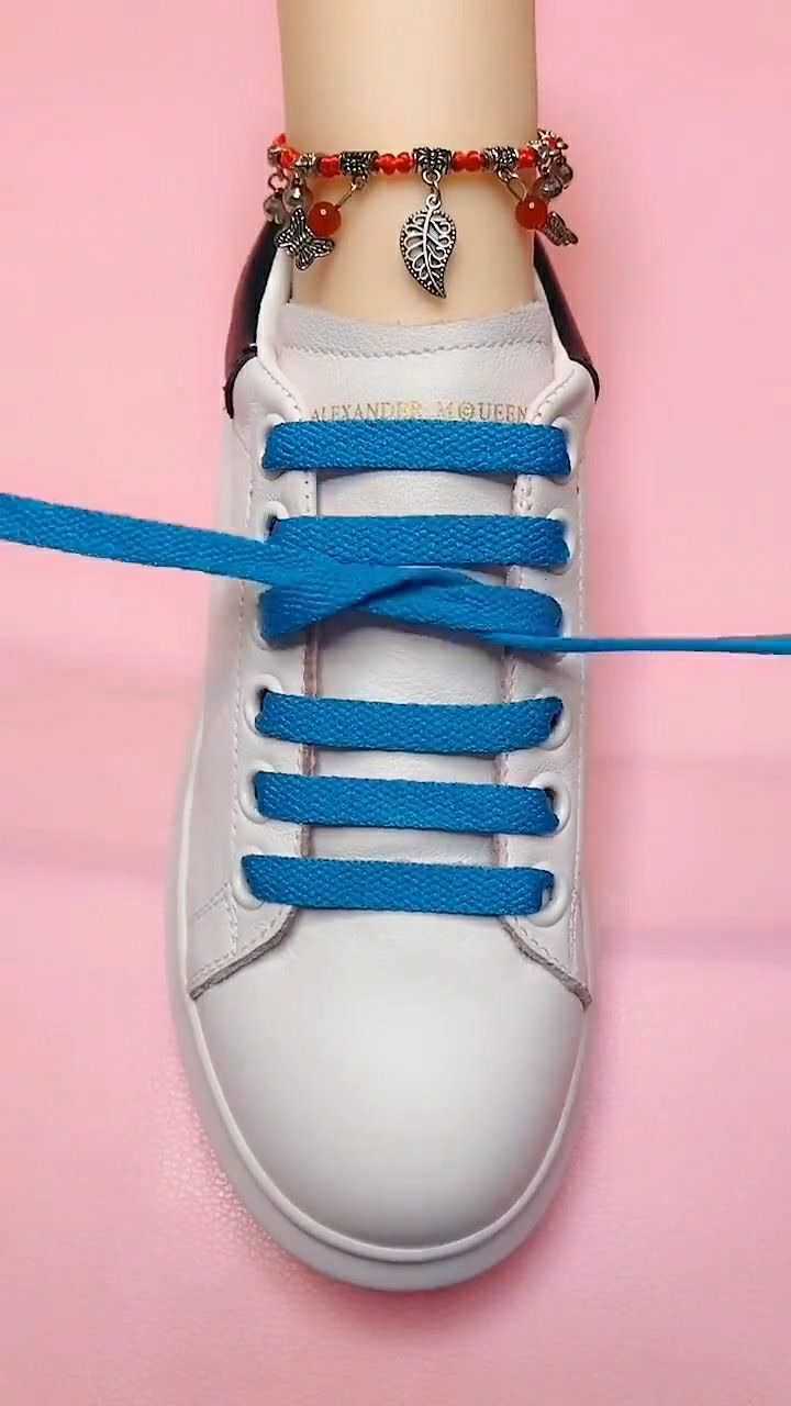 超级简约的一字系鞋带方法赶紧学起来肯定用的到