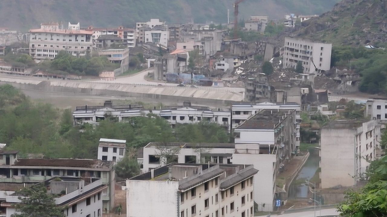 56112汶川大地震时隔十二年实拍震后的老北川县城触目惊心