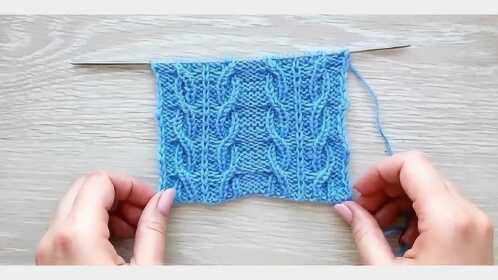 棒针教程:一款竖条扭花的棒针花样,很有立体感,编织方法简单