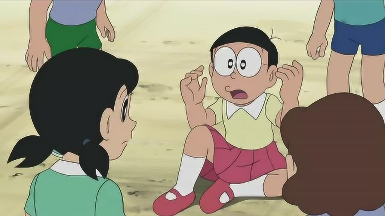 哆啦a梦:在相反的星球男孩都穿裙子,大雄在相反星球成为天才