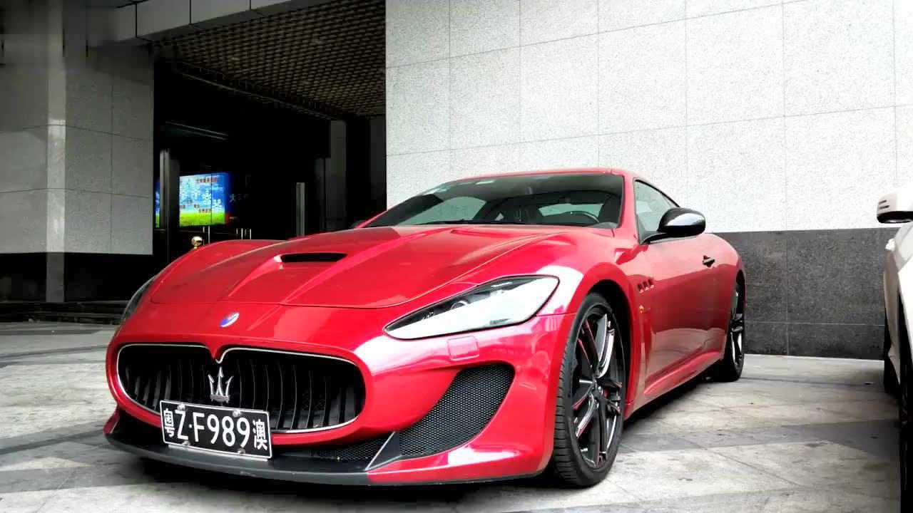 跑车皇后红色玛莎拉蒂优雅美丽