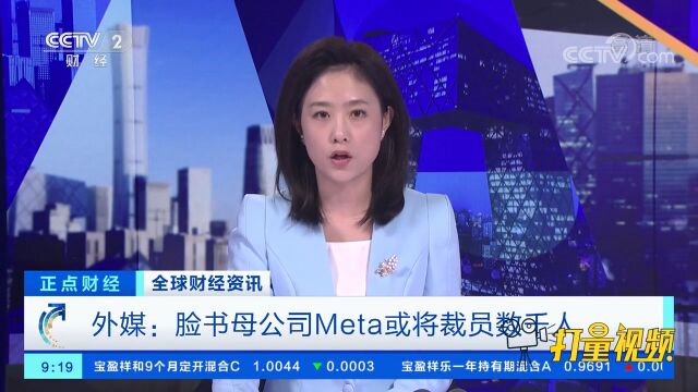 外媒:脸书母公司Meta或将裁员数千人