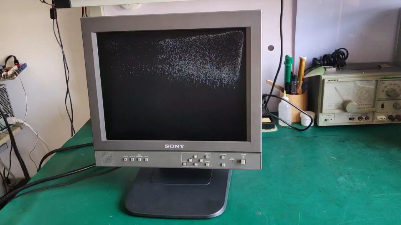 150元买到一台索尼监视器,回家测试屏幕老化透光,还能修复吗