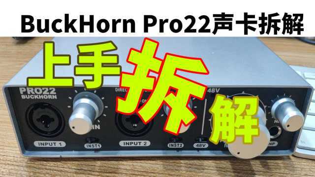 跳羚Buckhorn Pro22声卡上手拆解 声卡拆解视频