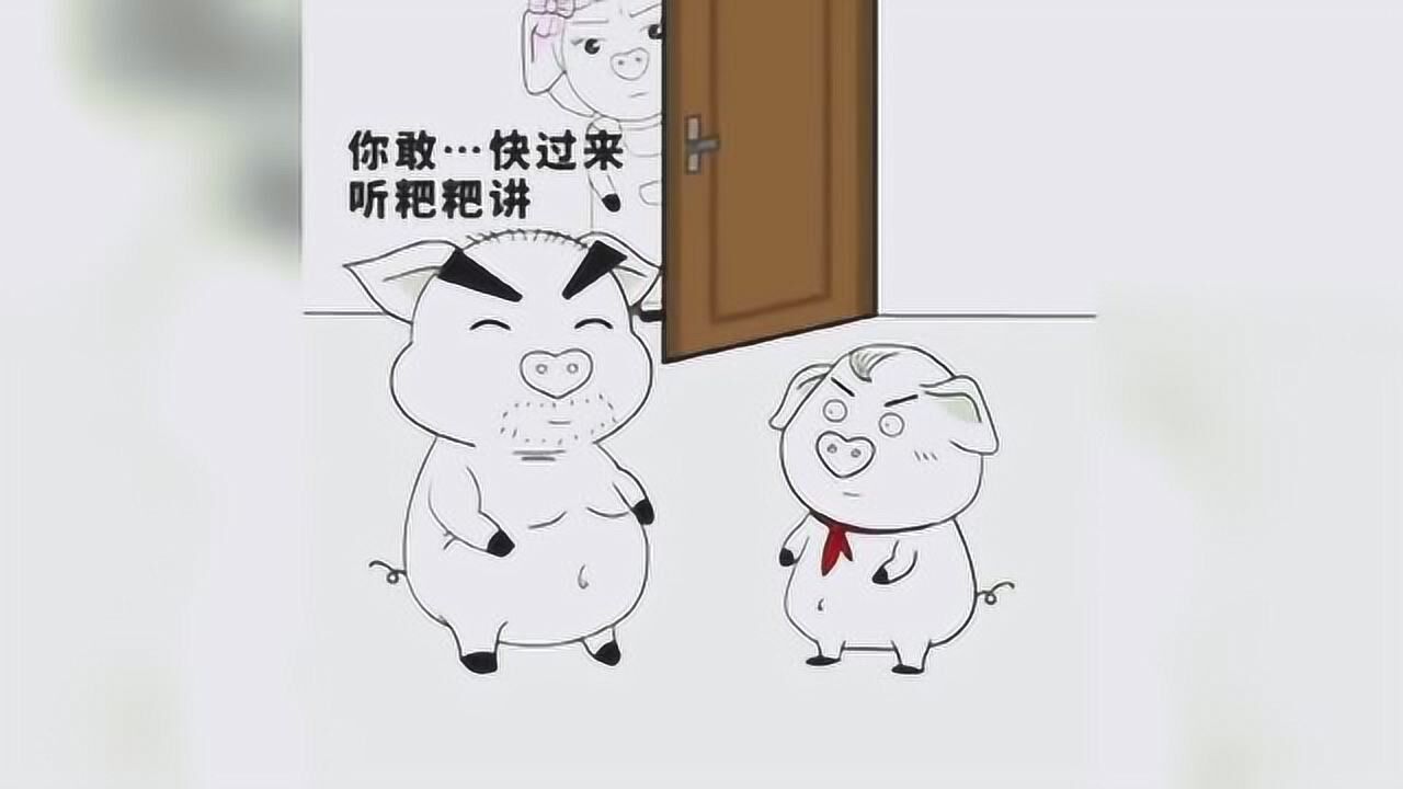 搞笑猪屁登爸爸被屁登套路不得不洗碗了不怕挨训麽