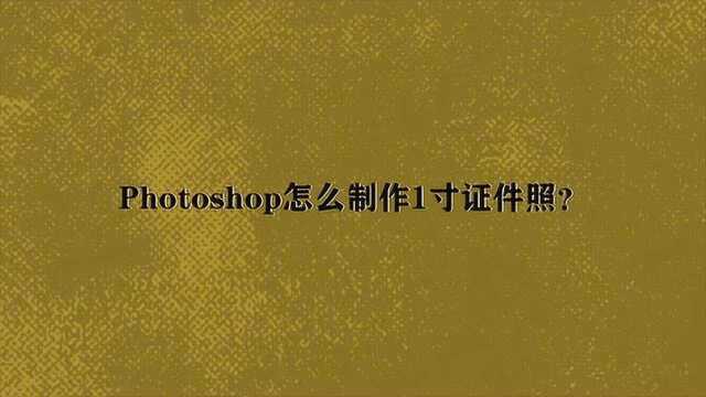 Photoshop怎么制作1寸证件照?