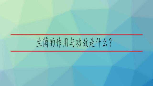 益生菌的作用与功效是什么?