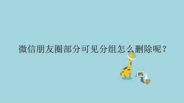 微信朋友圈部分可见分组怎么删除呢?