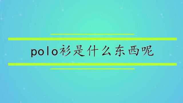 polo衫是什么东西呢